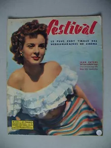 Revista de películas Jean Peters 1953 vintage de Francia - Imagen 1 de 1