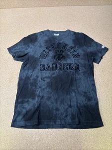 Camiseta Tailgate Wisconsin Badgers Para Hombre M Negra Tie Dye Fútbol H1 - Imagen 1 de 7