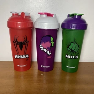 Marvel Spider-Man Hulk Gamora Avengers Blender Bottle Shaker Mixer Cups 28oz - Picture 1 of 9