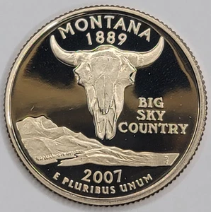 2007 S QUARTER GEM PROOF DCAM MONTANA STATE - CN-CLAD - Picture 1 of 6