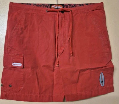 Pantalones Cortos Mambo Rojo Surf De Luxe Tabla de Lona Cordón Botón Nuevo Talla 30 L7 Foto 1 de 4