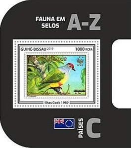 Guinea-Bissau - Sello de fauna WWF 2019 en sello - Hoja de recuerdo - GB190403b11 - Imagen 1 de 1
