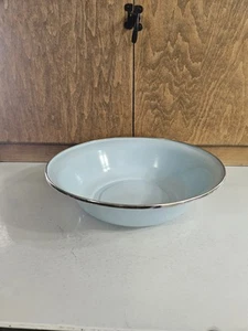 Formation Enamelware Large Serving Bowl Light Blue Farmhouse 11.75" Diameter - Picture 1 of 5