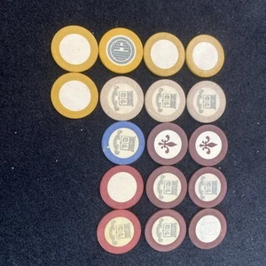 Lot Of 17 Excelsior Club Casino Poker Chips Vintage Collection Crest & Seal - Picture 1 of 1