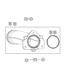 Genuine Mopar Coolant Outlet 68709087AA - Picture 1 of 4
