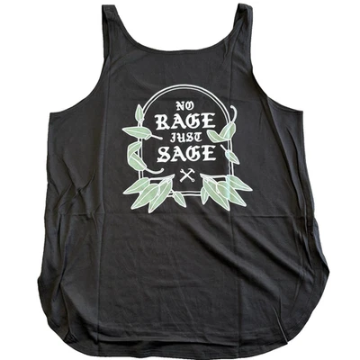 Camiseta sin mangas Dixxon No Rage Just Sage para mujer M ajustada negra Moto Grunge NUEVA Foto 1 de 4