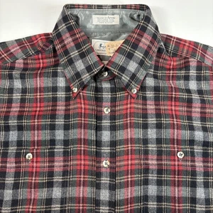 Neu mit Etikett Vintage kariertes Flanellhemd 100 % Schurwolle Herren Kutsche Handel von Arrow - Bild 1 von 8