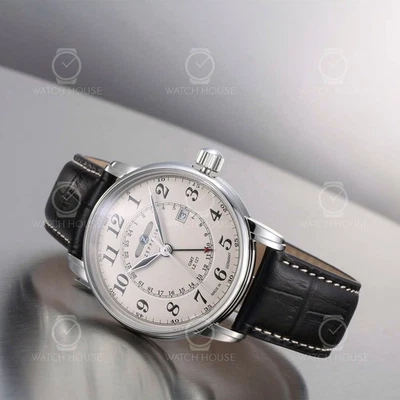 Zeppelin LZ127 Graf Zeppelin GMT Herrenuhr 7642-5 in Beige - Bild 1 von 4