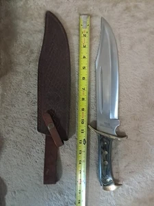 Timber Rattler Western Outlaw Bowie Knife Full Tang with Sheath - 16.5” OAL - Picture 1 of 19