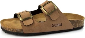 Ciabatte sandali con fibbie Goldstar GS800Q ecopelle cognac - Picture 1 of 4