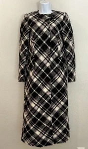 Kate Spade New York Plaid Print Boucle Trench Worn By Cecilia Vega GMA Size 00 - Bild 1 von 17
