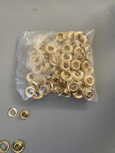 Eyelet with Washer, Brass or Steel, Leather Craft Repair, Banners, 12 mm. - Picture 1 of 3