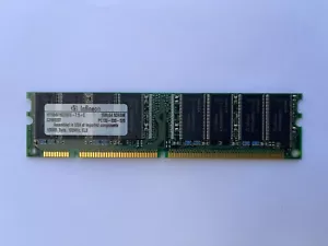 128 MB Infineon 🍍 PC133-322-520*** 168-PIN NON-ECC DS SDRAM HYS64V16220GU-7.5-C - Picture 1 of 5