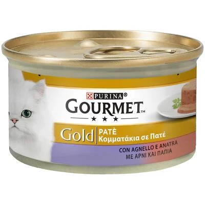Purina Gold Pastete Feuchte Katze Lamm und Ente 24 Dosen à 85 g - Bild 1 von 3