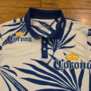 Polo Corona Para Hombre Azul y Blanco Gráfico L - Imagen 1 de 6