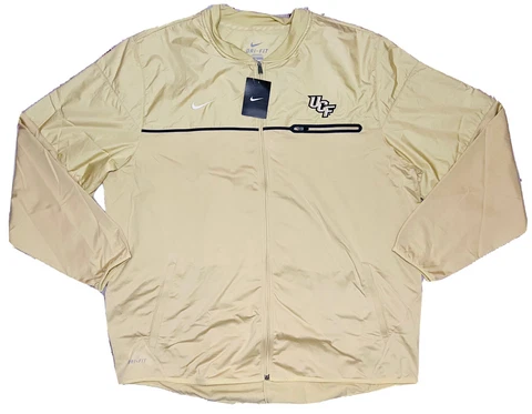 *NEW W/TAGS* Nike Dri-Fit NCAA UCF Knights Men's Gold Full-Zip Jacket; Size 2XL Cover