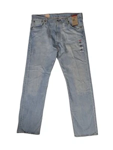 Jeans Levi's Strauss 36 Para Hombre 501 Original Elástico Botón Mosca Azul Claro Denim - Imagen 1 de 9