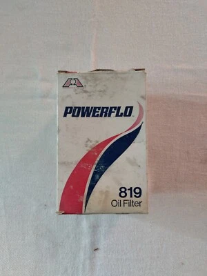 Filtro de aceite Powerflo 819 vintage, piezas americanas. Foto 1 de 4