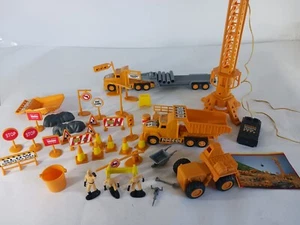 Vintage Boley Remote Control Power Crane Playset With Multiple Trucks And Figure - Picture 1 of 22