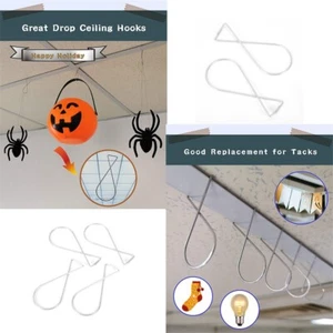 10pcs Ceiling Hooks T-bar Clips for Office Classroom Wedding Decoration 98*44mm - Picture 1 of 16