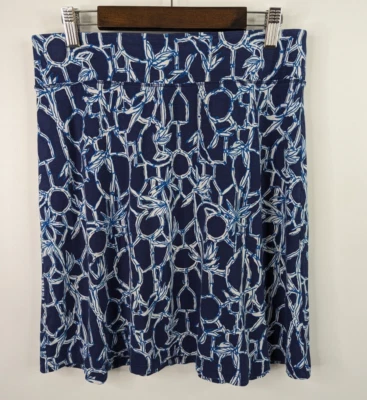 Minifalda acampanada ajustada de bambú azul marino blanco Lilly Pulitzer para mujer M Brenna Foto 1 de 4