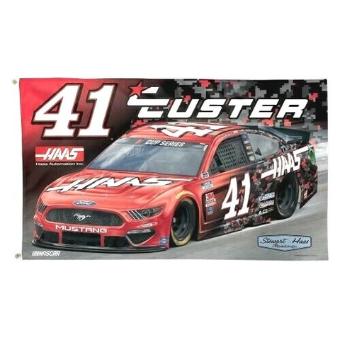 COLE CUSTER #41 HAAS DELUXE 3 X 5 FLAG NEW BY WINCRAFT FREE SHIP Cover