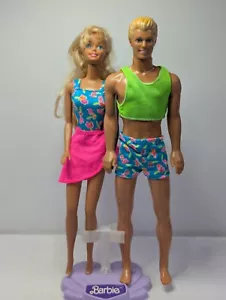 Vintage Mattel 1993 Barbie & Ken Island Fun Sizzlin' Beach Party 10379 - Foto 1 di 11