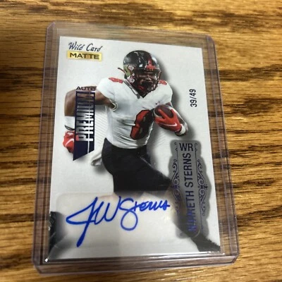 2022 WILD CARD Jerreth Sterns Premium Auto RC 39/49 WESTERN KENTUCKY - Image 1 of 2