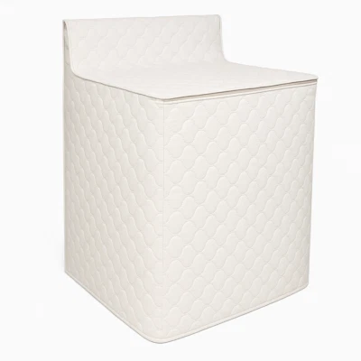 Washing Machine Cover Waterproof Quilted PEVA Zippered Heavy Duty Beige - Image 1 of 4