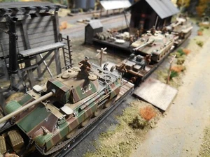 HO Roco Minitanks 6to Panzer Ejército Tren Ferrocarril 3 vagones #A1994 personalizado detallado - Imagen 1 de 7