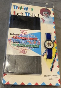 Tic Toc Let's Talk The Clown Wrist Watch VHS-Coloring Book 1995 NEW SEALED - Picture 1 of 7