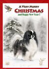 Japanese Chin Dog Christmas Card A6 (4" x 6") - Blank inside - by Starprint