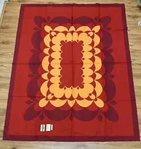 Retro Vintage Floral Rectangle Tablecloth - West Germany Linen Blend 130 X 160cm - Picture 1 of 5
