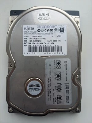 Fujitsu MPE3084AE 8GB IDE 3.5 HDD Hard Drive Excellent State - Image 1 of 4