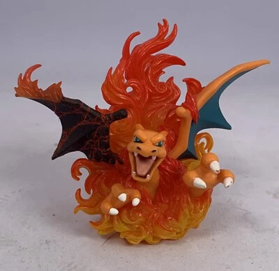 2016 Pokémon Raro Kaiyodo Genuíno Edição Limitada Mega Charizard W Flames Fire - Imagem 1 de 4