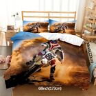 3D Off-road Motorcycle Print Bedding Set, Soft Comfortable And Breathable