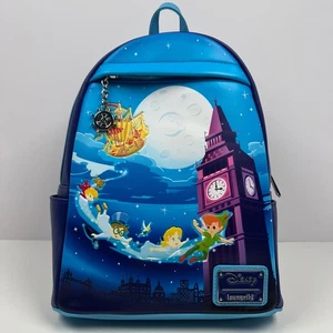 Mini Mochila Loungefly Disney Peter Pan Nighttime Flight Brilla en la Oscuridad Nueva con Etiquetas - Imagen 1 de 8