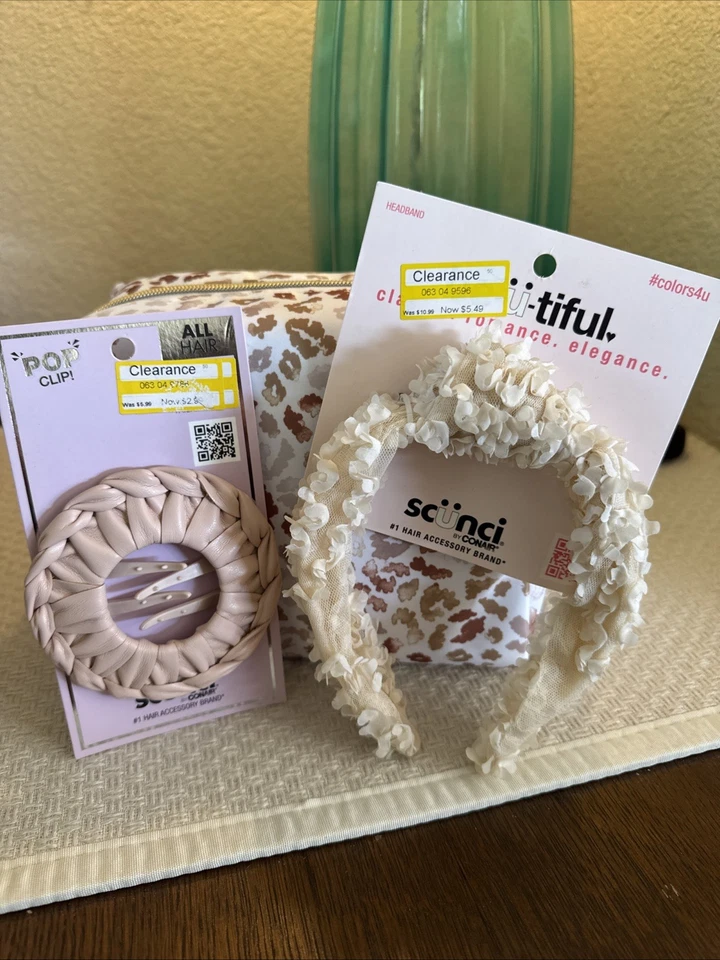 Bolso de Viaje Colección Maquillaje Belleza Sonia Kashuk Leopardo - Con Dos Pinzas para el Cabello Foto 1 de 4