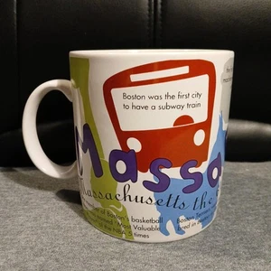 Vintage Starbucks Massachusetts Kaffeebecher "States of Bean Series" 1997 Jan Belson - Bild 1 von 6