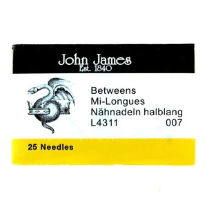 John James L4311 Größe 7 Zwischennadeln 25er Pack - Bild 1 von 2