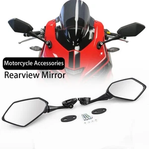 Left & Right Rearview Mirror For Honda CBR600F4 CBR600F4i 1999~2006 Carbon Style - Picture 1 of 12