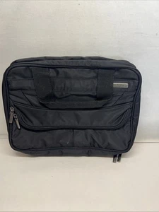 VINTAGE MURANO BLACK BUSINESS Travel BAG BRIEFCASE 13" - Picture 1 of 7