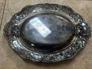 Vassoio da portata ovale Grand Victorian By Wallace piatto argento e coperchio modello 1652 - Foto 1 di 4