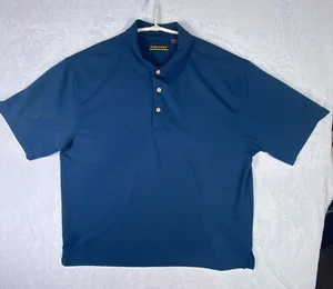 Clearance Cubavera Shirt Men 2XL Blue 100% Polyester Short Sleeve Pineapple Logo - Picture 1 of 10