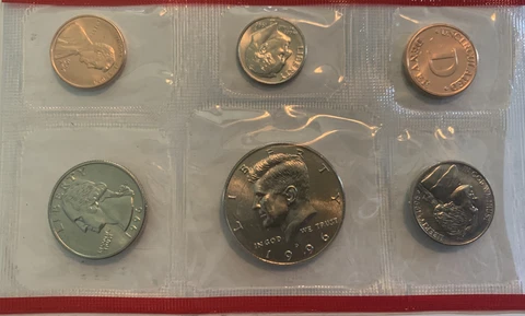 1996-D Uncirculated 5 Coin Set In Cello  Gsa-10 Cover