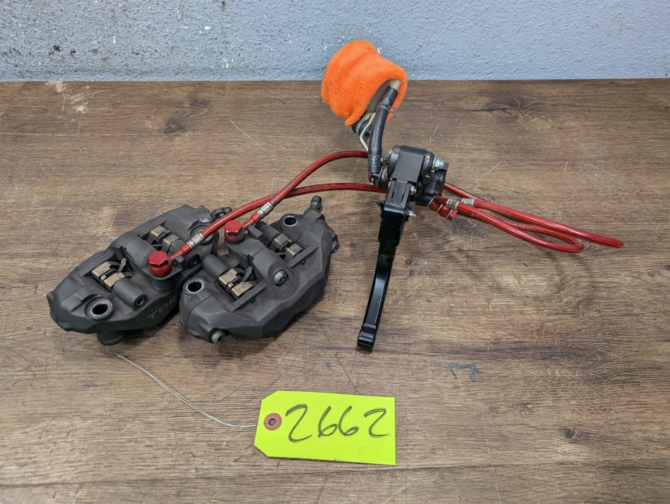 Honda CBR1000RR 2007 OEM FRENO DELANTERO CILINDRO MAESTRO PINZA PALANCA CONJUNTO LÍNEAS Foto 1 de 4