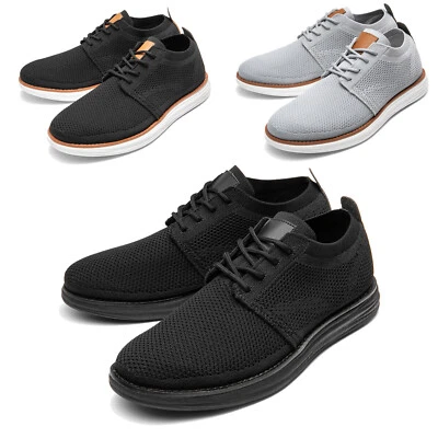 Zapatos para caminar informales ligeros con cordones Oxford para hombre Tenis de malla brisa Foto 1 de 4
