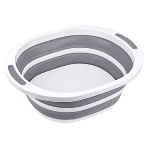 Collapsible Dishpan 7.5l Plastic Sink Dish Basin Cutting Board Foldable Food Tub - Picture 1 of 7