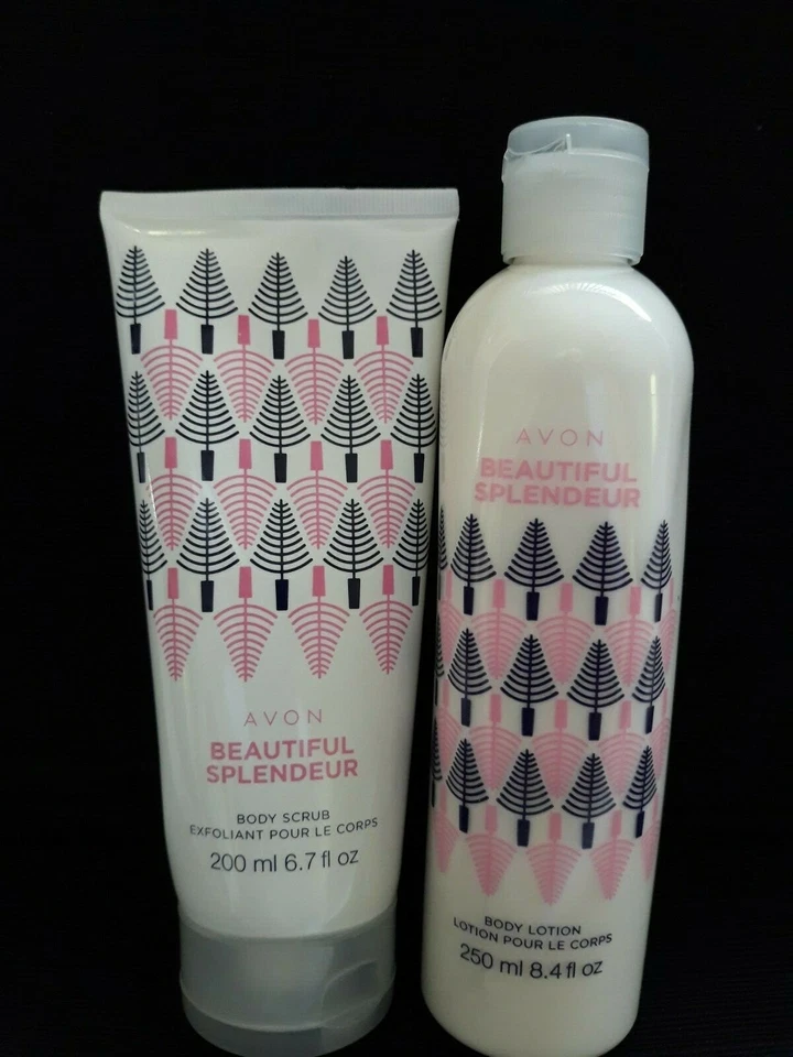 Avon BEAUTIFUL SPLENDEUR 2pc Body Lotion & Body Scrub Set~ Lot of 2 NEW & SEALED - Image 1 of 4