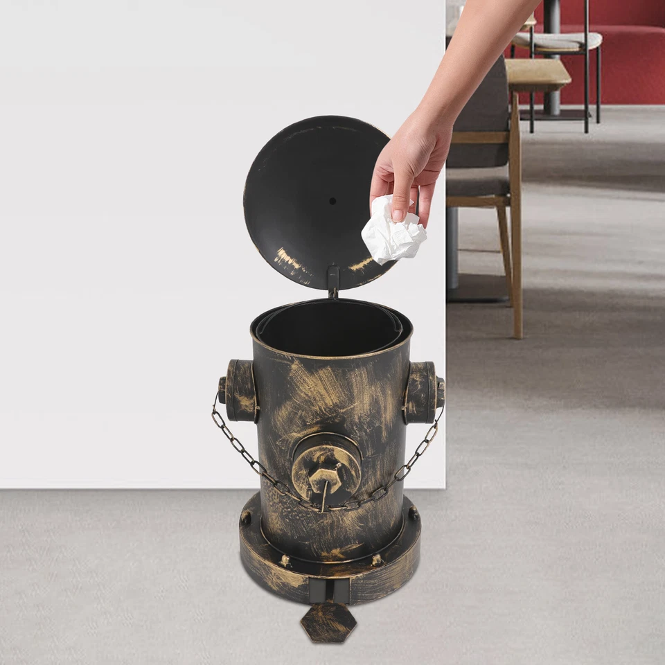 Vintage trash can - bronze color - Image 1 of 4